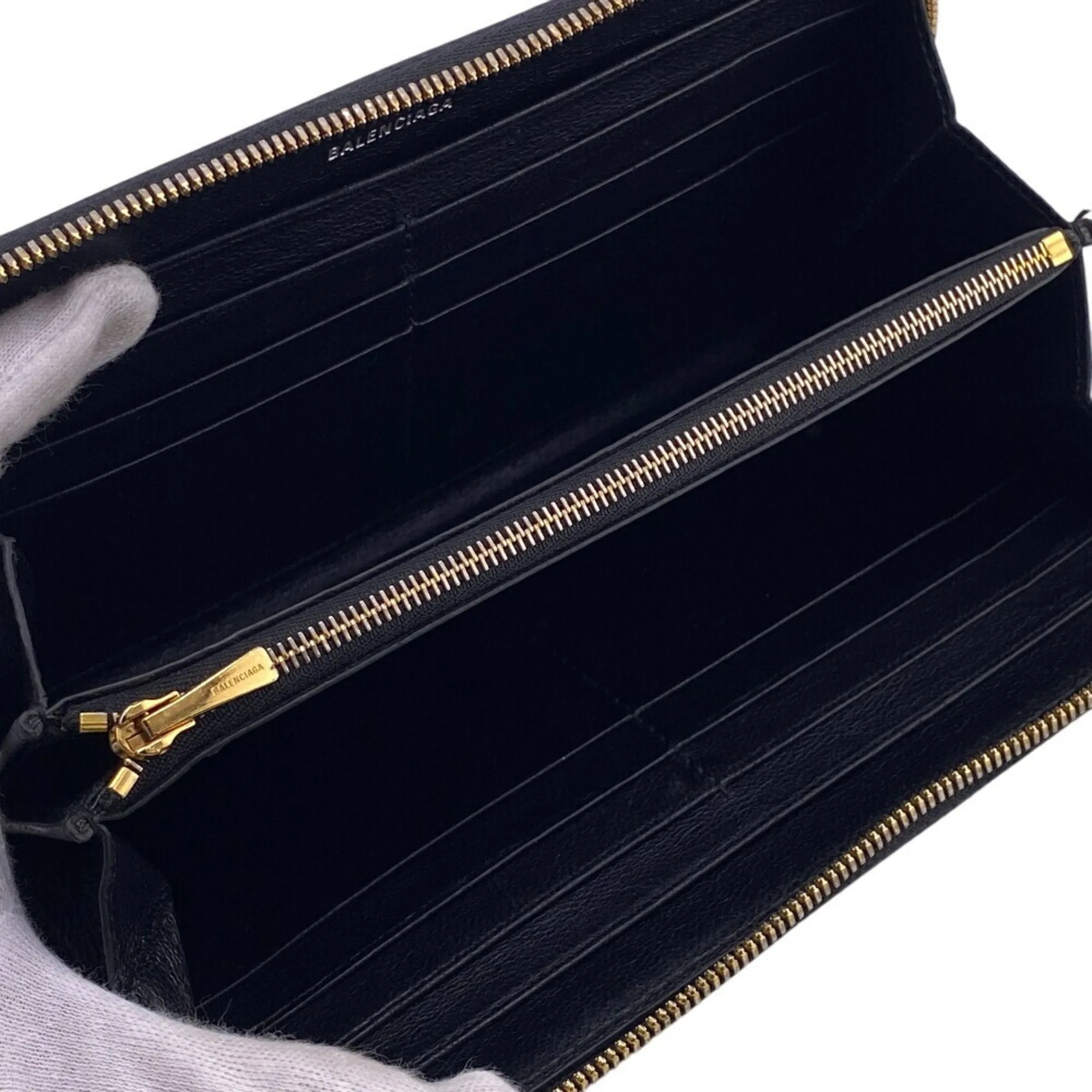 Balenciaga Leather Long Wallet (Bi-Fold) (Pre-Owned)