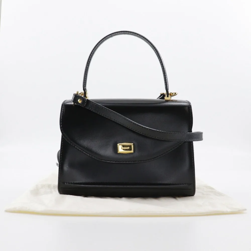 BALLY Handbag Calfskin black 2WAYShoulder One handle Women Used
