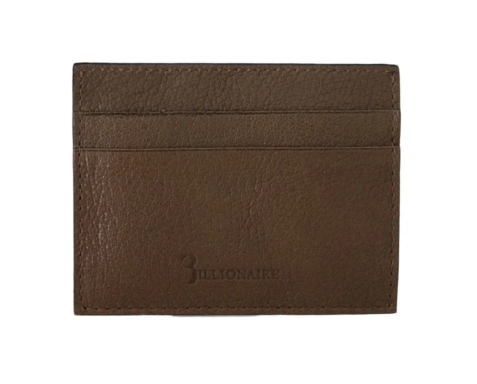 Billionaire Italian Couture Leather Cardholder Men's Wallet