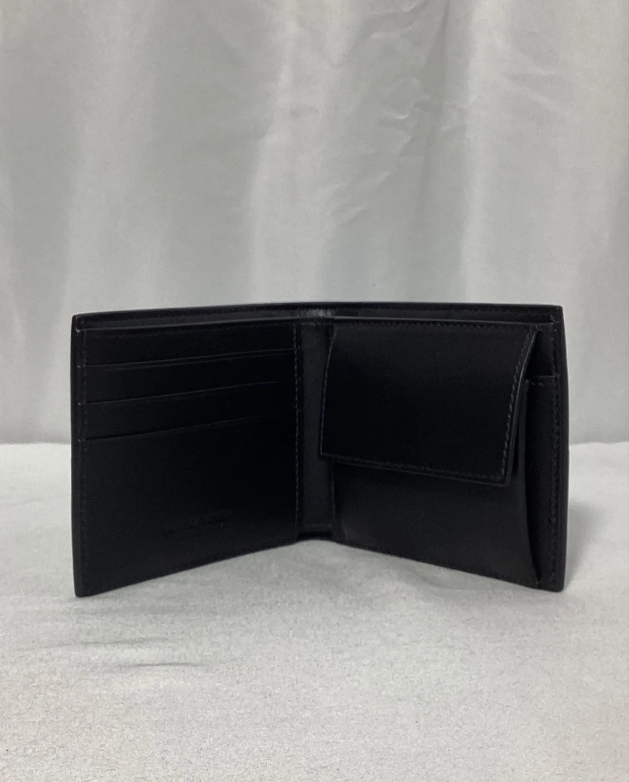 Bottega Veneta Cassette Intrecciato Billfold Wallet in Black Leather
