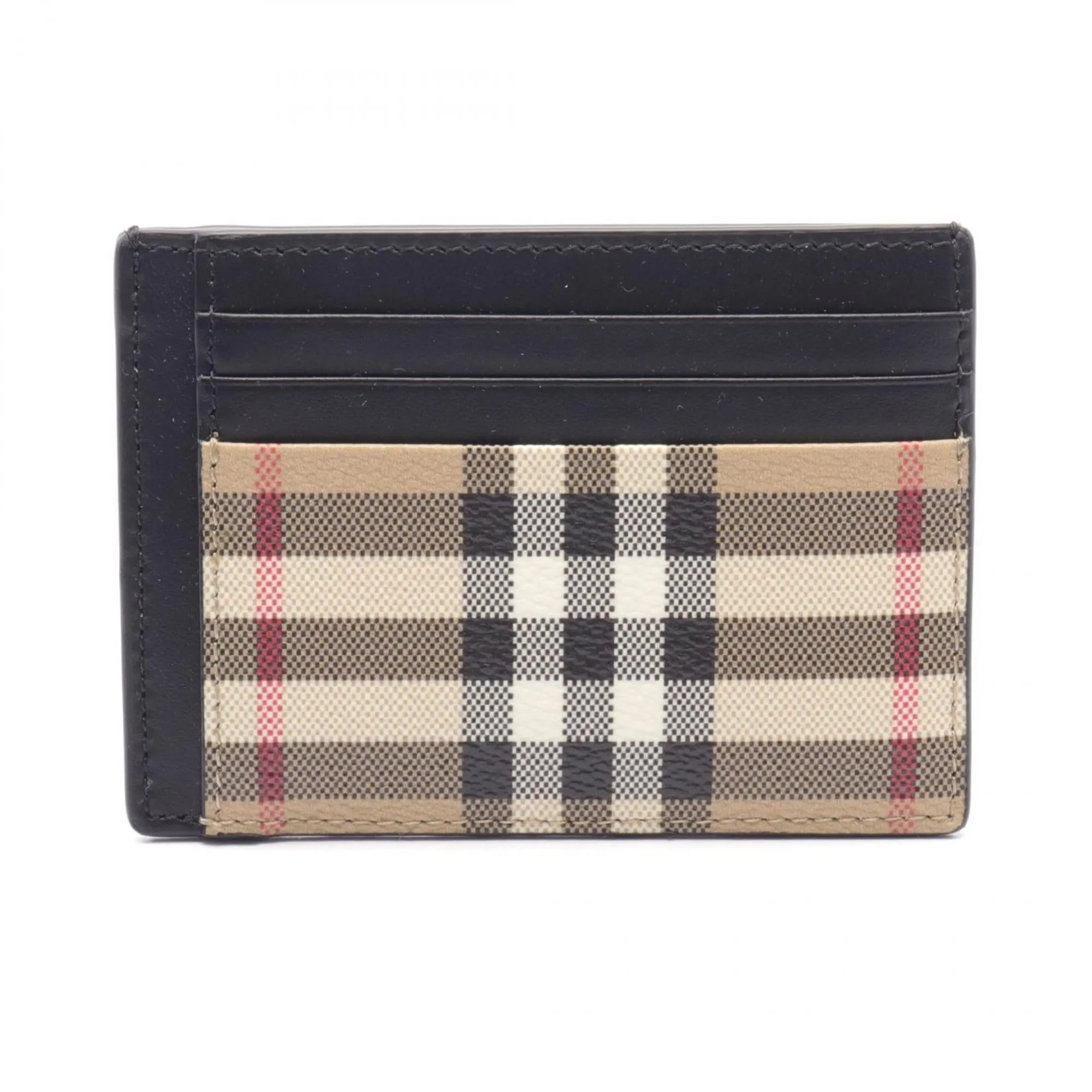 Burberry    Coated Canvas Leather Business Card Case (Pre-Owned)