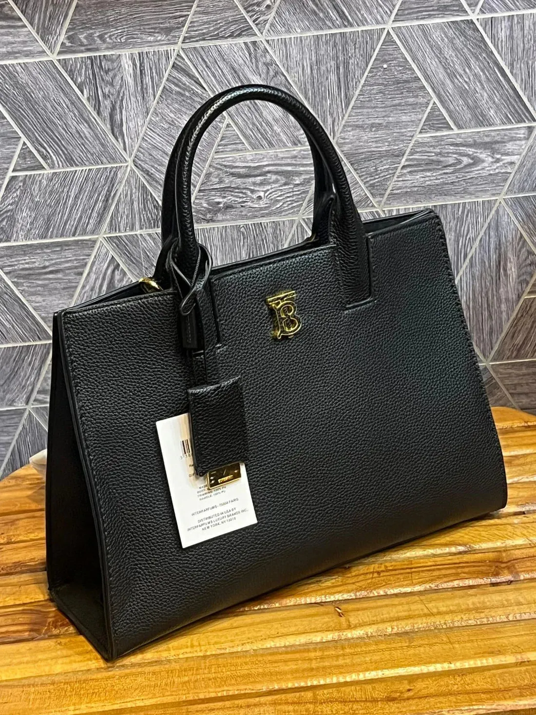 BURBERRY Frances leather top-handle bag