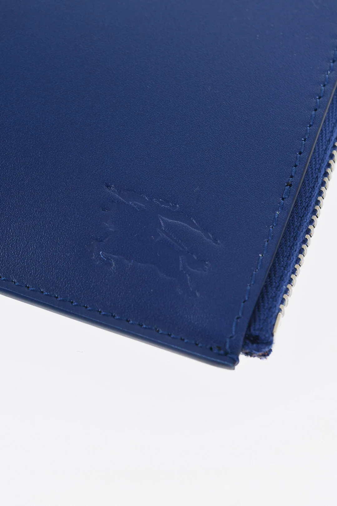 Burberry Leather Wallet With Silver-Tone Chain