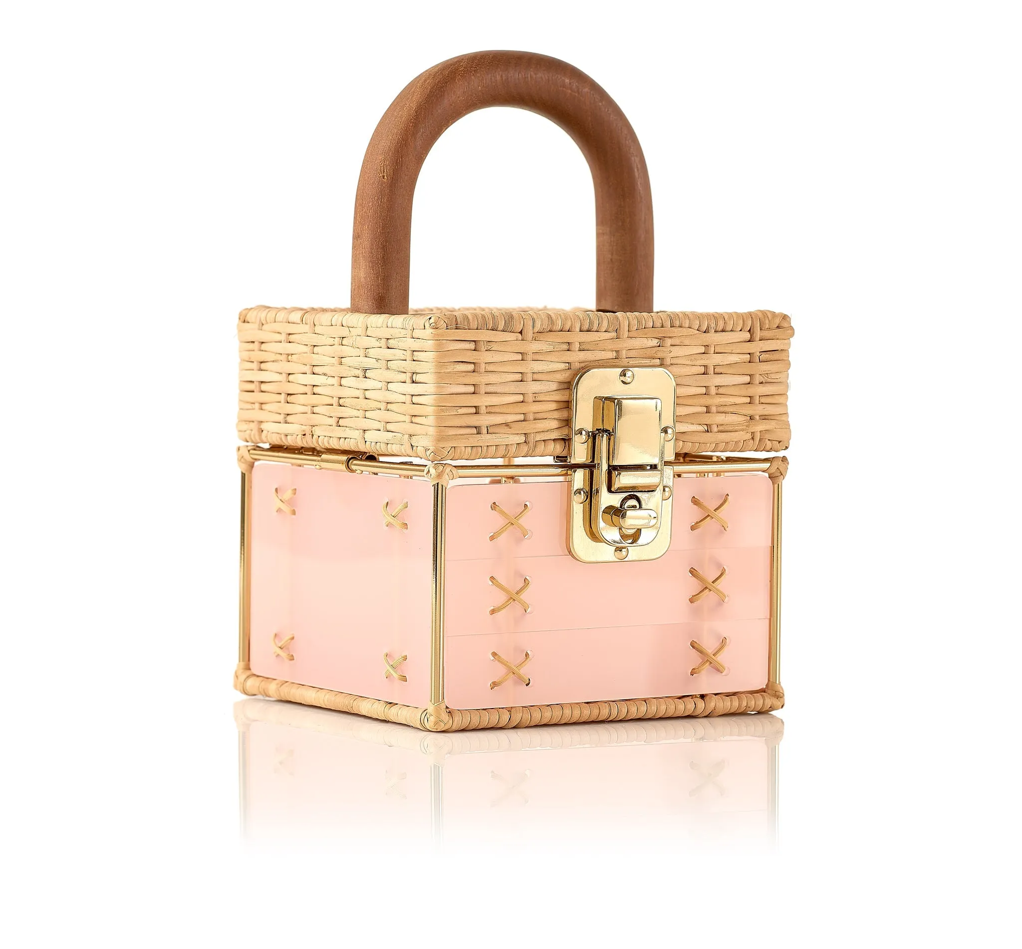 Cacau Gold Bag Pink