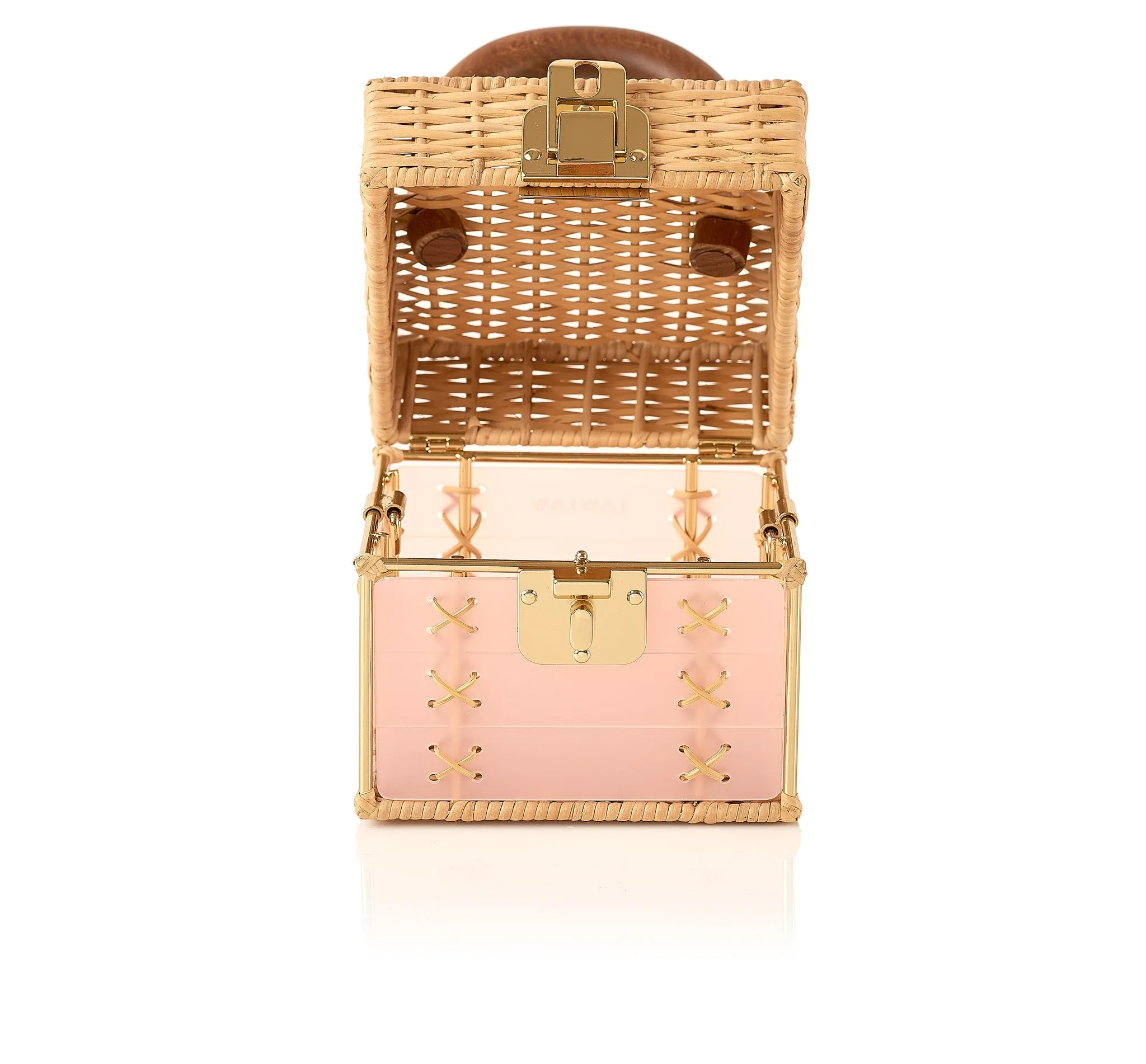 Cacau Gold Bag Pink