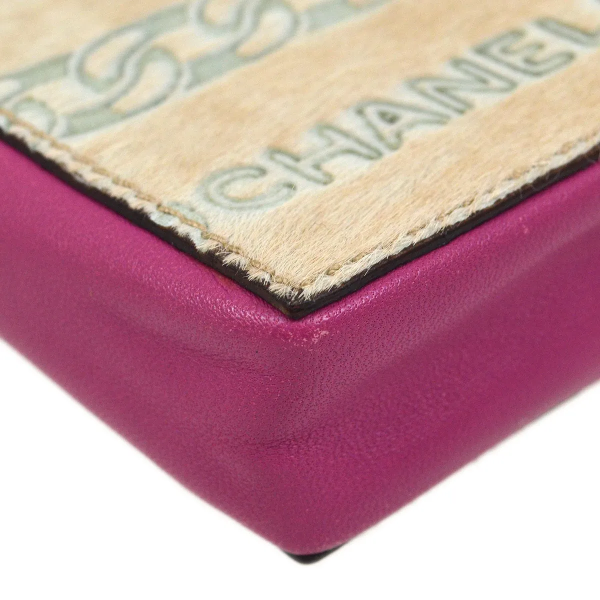 CHANEL 2001 Shoulder Bag Mini Pink Pony Fur