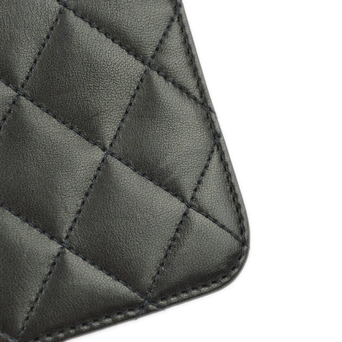 Chanel Black Lambskin Pushlock Mini Full Flap Shoulder Bag