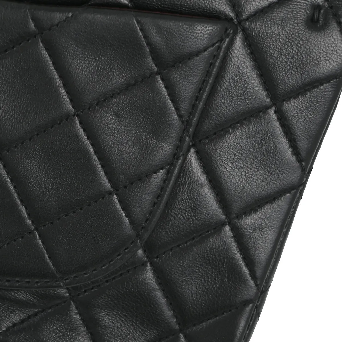 Chanel Black Lambskin Small Classic Double Flap Shoulder Bag