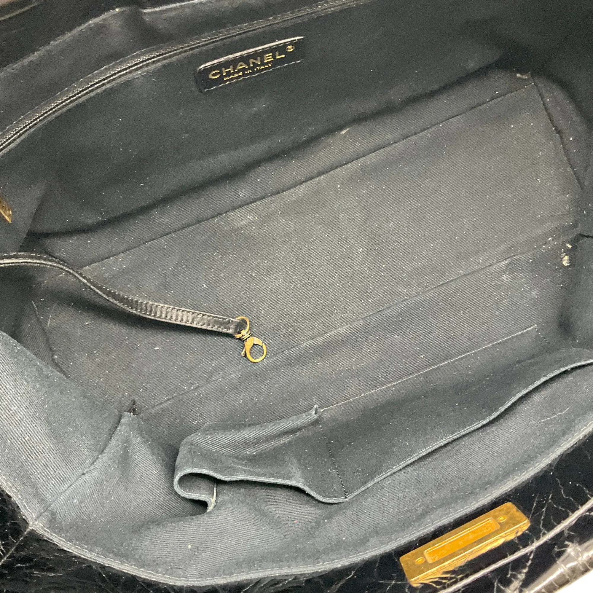 Chanel Black Quilted Glazed Calfskin Tote