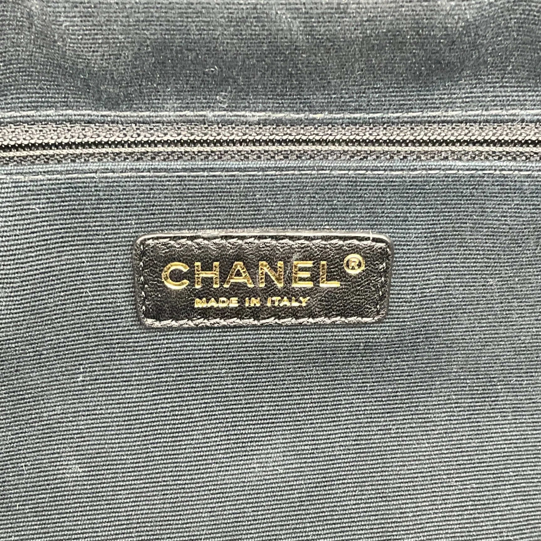 Chanel Black Quilted Glazed Calfskin Tote