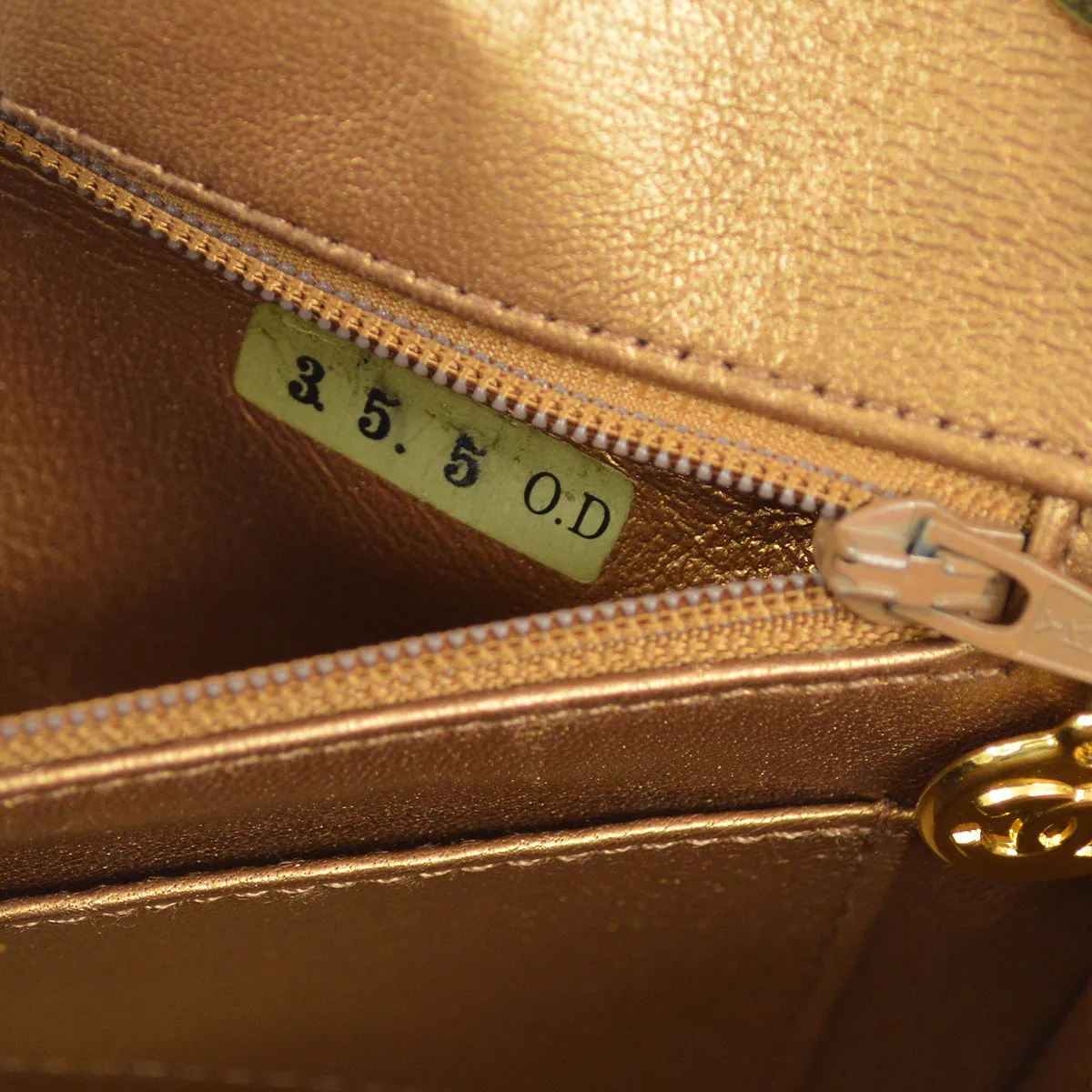 Chanel Bronze Lambskin Straight Flap Chain Shoulder Bag