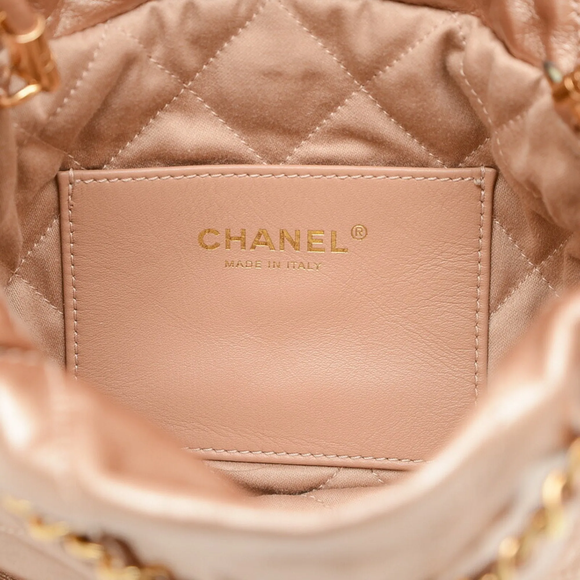 CHANEL Chanel 22 Chain Shoulder Bag Shiny Calfskin Pink AS3980