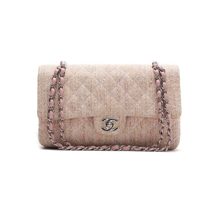 CHANEL ??CHANEL?? Turnlock Double Flap Chain Shoulder Tweede Pink (Silver G) Shoulder Bag Mini Shoulder Bag  Bag Hybrid ?? Delivery?? Eb Yaboo Online