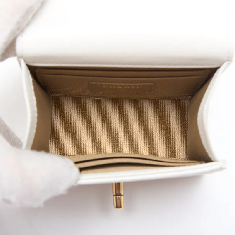 CHANEL ??CHANEL??Mini Trace Pearl Chain Sder  White  Shoulder Bag Mini Shellder Bag  Bag Hybrid ?? Ship??