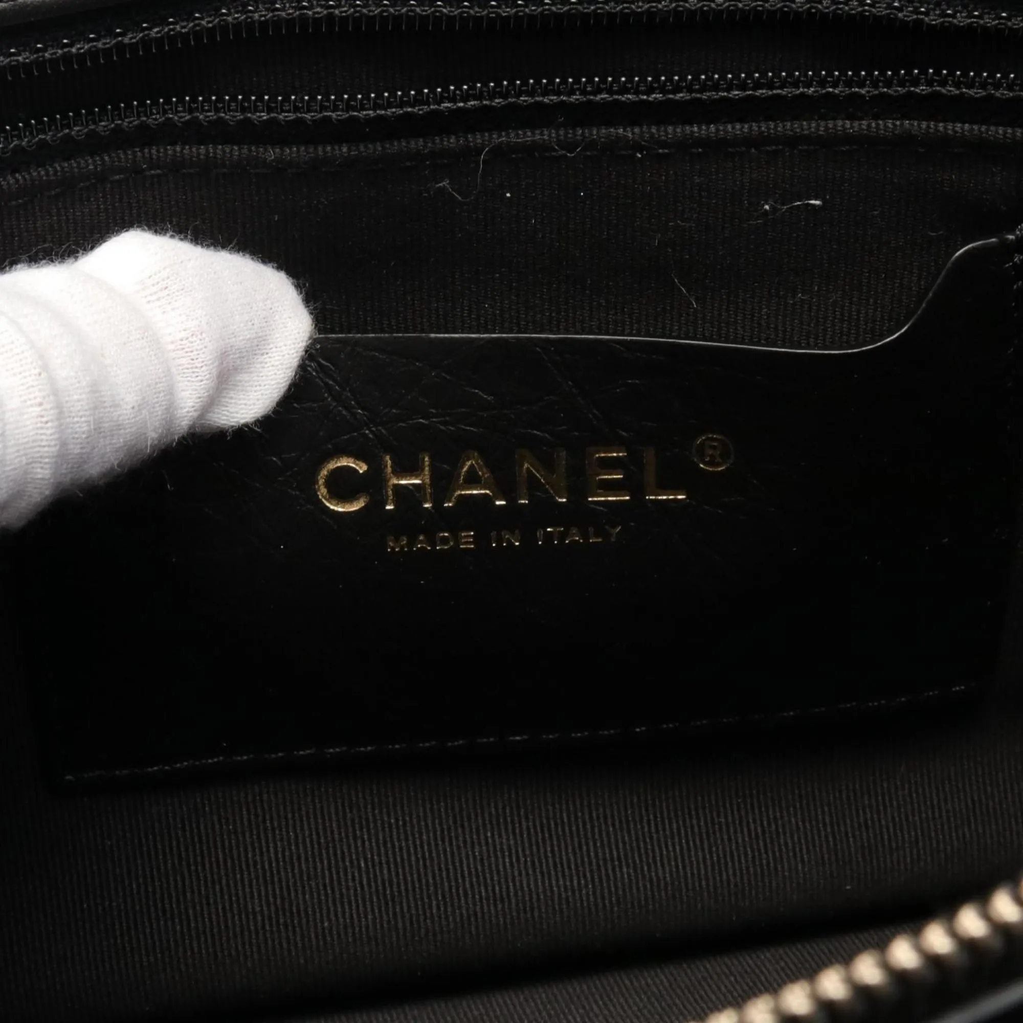 CHANEL Coco Mark Small Bag Matelasse Shoulder Leather Women's Black