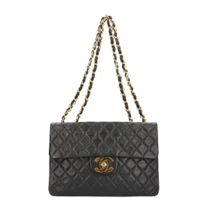 Chanel Deca Matelasse 34 Shoulder Bag Lambskin Black Women's CHANEL Chain