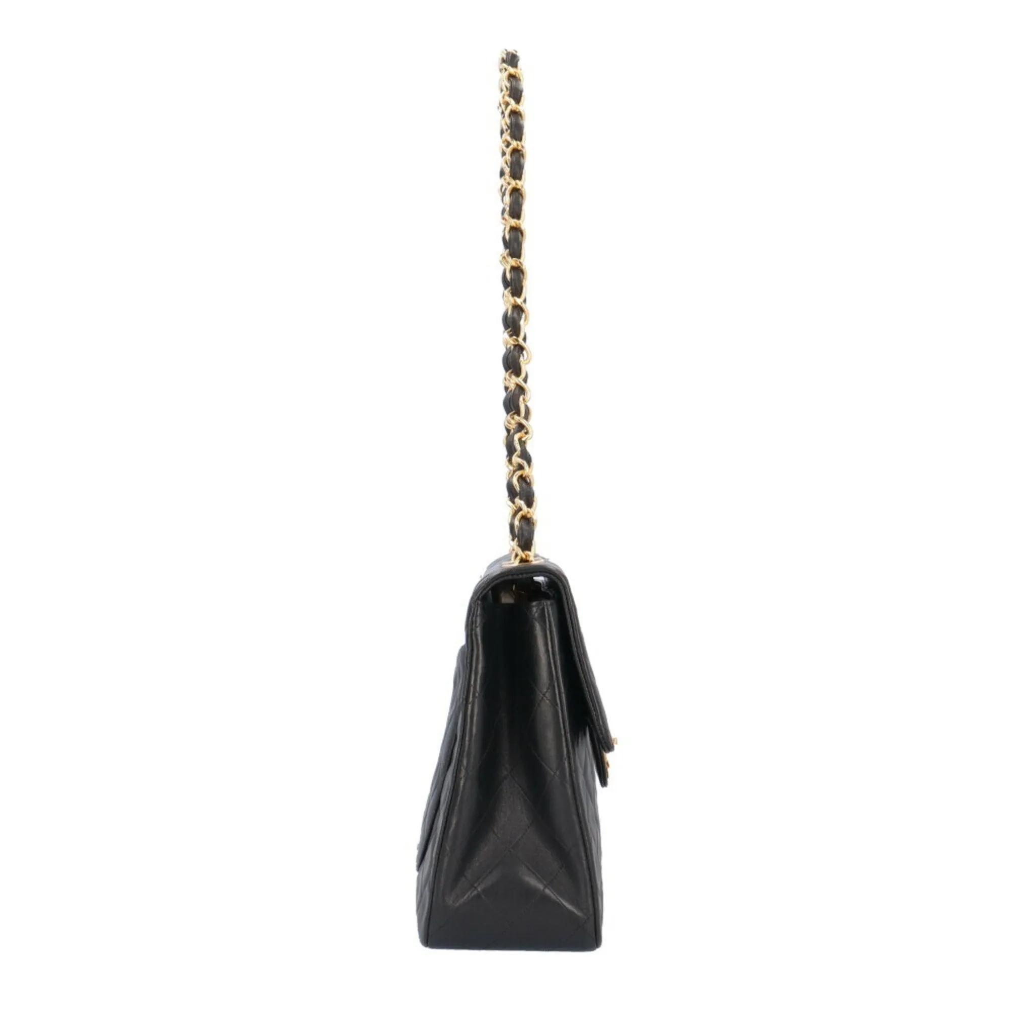 Chanel Deca Matelasse 34 Shoulder Bag Lambskin Black Women's CHANEL Chain