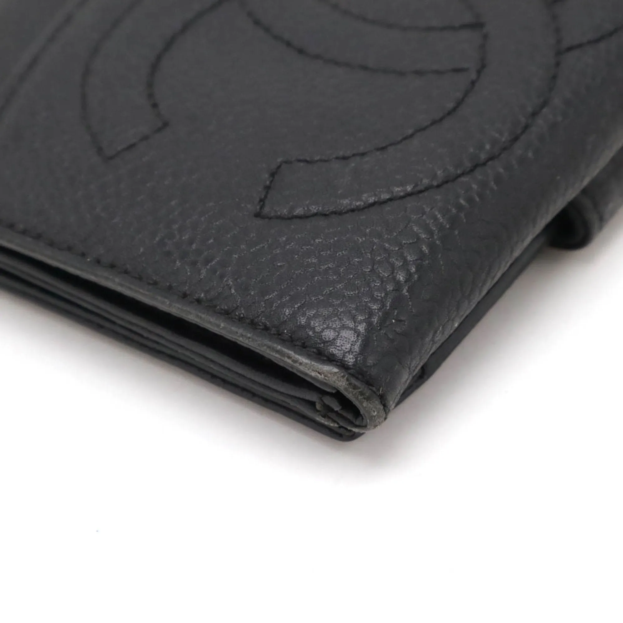 Chanel Grained Calfskin Wallet (Bi-Fold) (Pre-Owned)