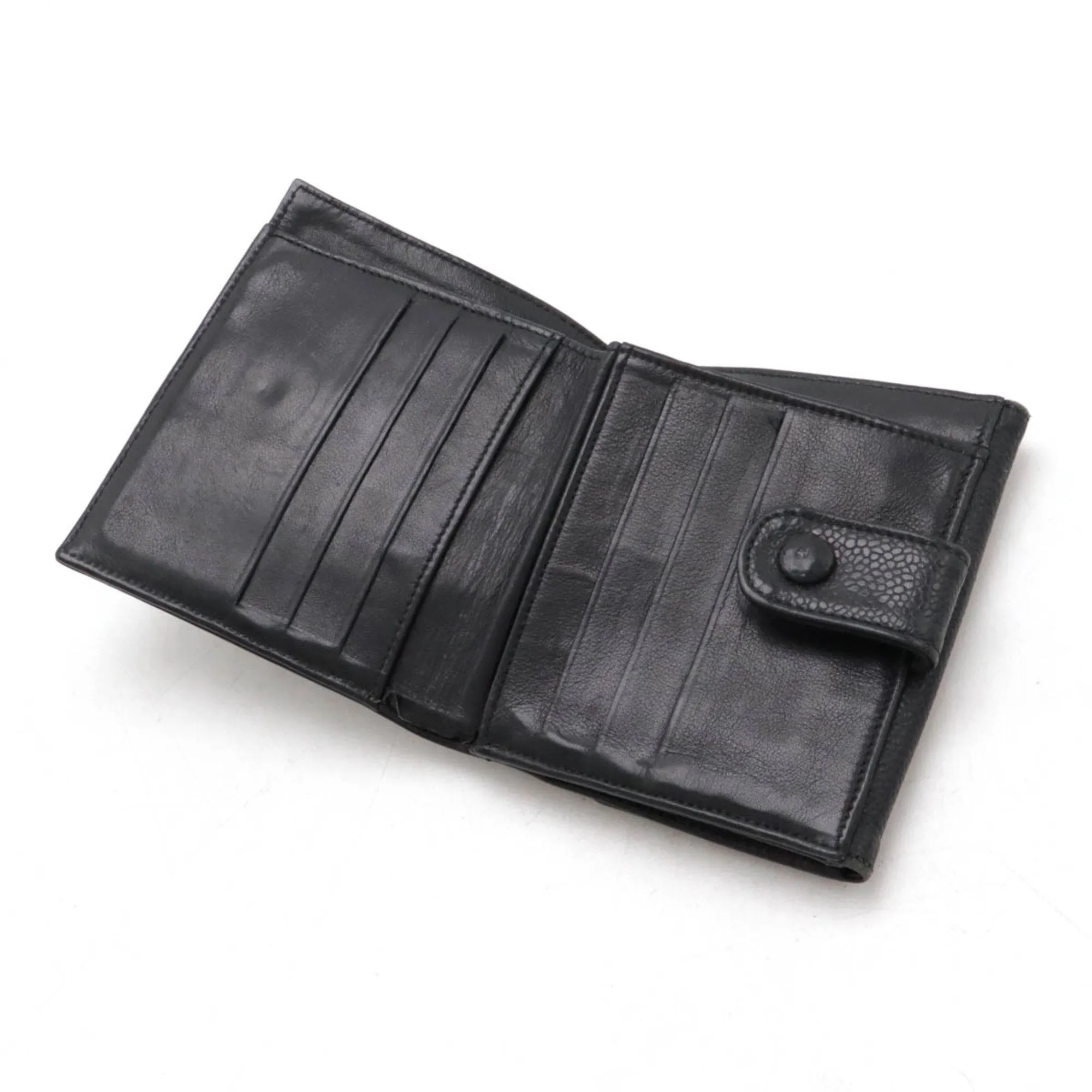 Chanel Grained Calfskin Wallet (Bi-Fold) (Pre-Owned)
