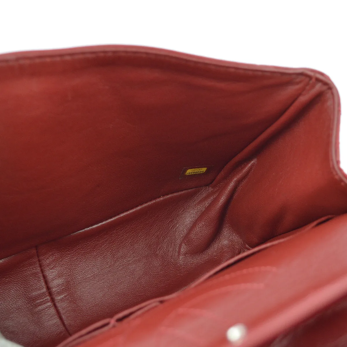 Chanel Red Calfskin 2.55 Classic Double Flap Shoulder Bag