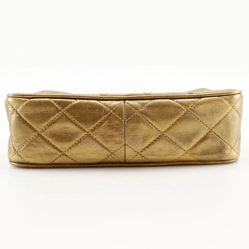 CHANEL Shoulder Bag A03727 lambskin gold Matrasse Fringe ChainShoulder Women Used