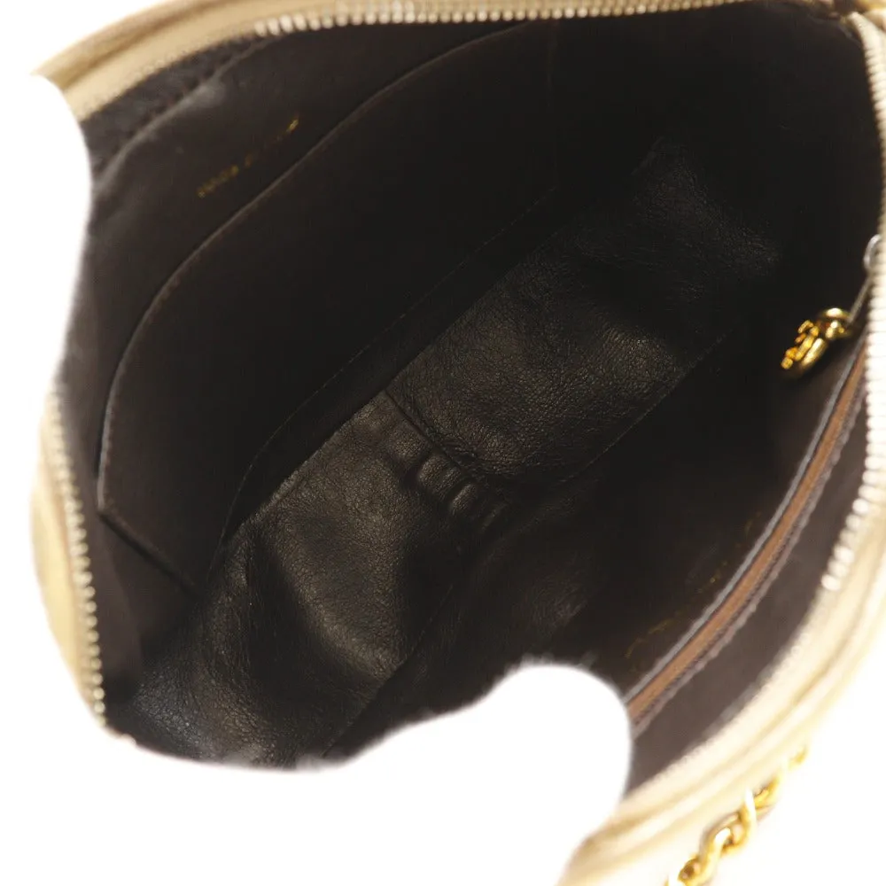 CHANEL Shoulder Bag A03727 lambskin gold Matrasse Fringe ChainShoulder Women Used