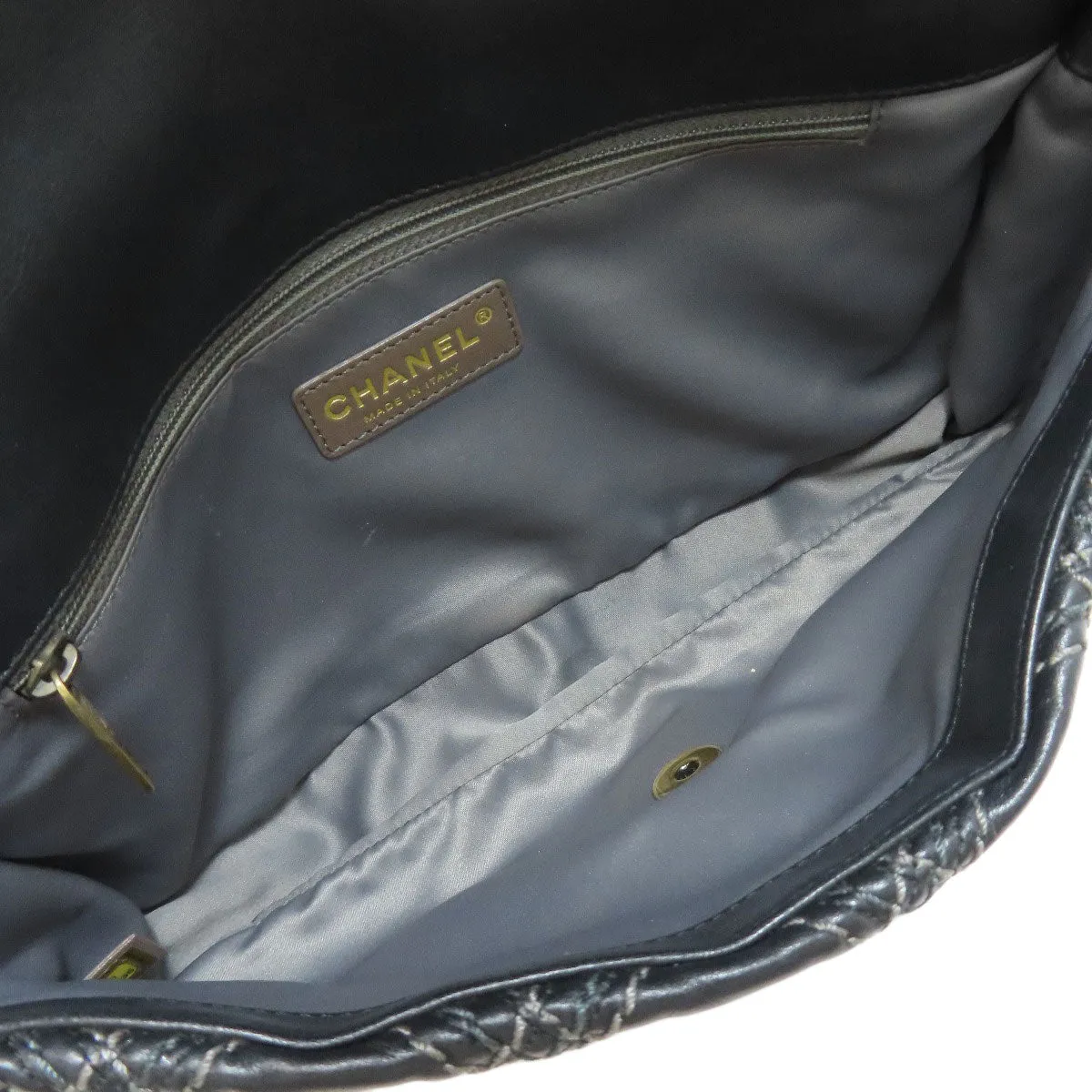 CHANEL Shoulder Bag Calfskin black ChainShoulder COCO Mark Gold Metal Women Used