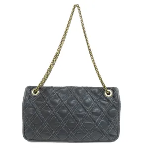 CHANEL Shoulder Bag Calfskin black ChainShoulder COCO Mark Gold Metal Women Used