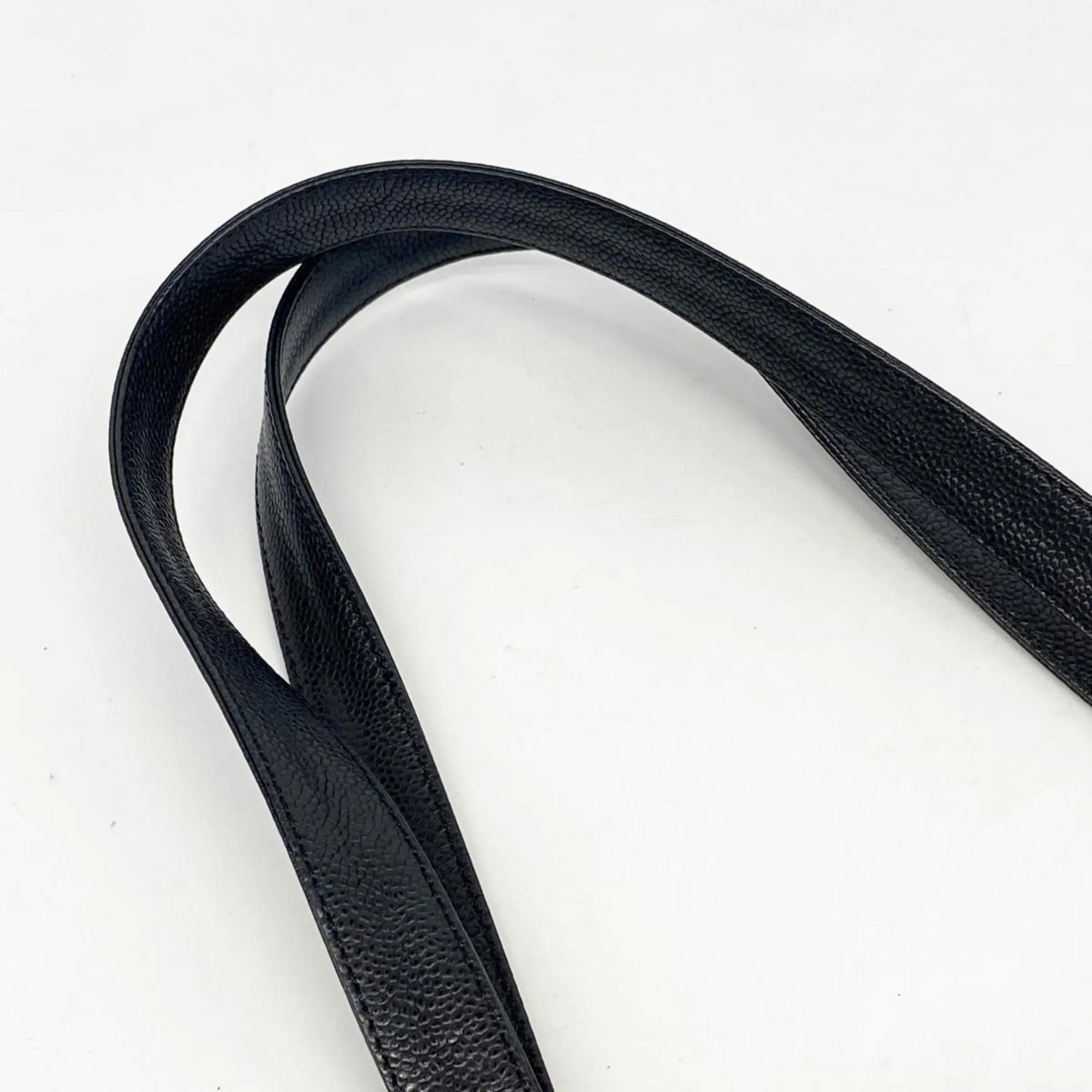 Chanel Shoulder Bag Caviar Skin Black Women's