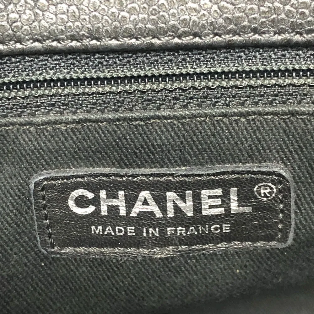 CHANEL Shoulder Bag Caviar skin gray CC COCO Mark Tote Bag Women Used
