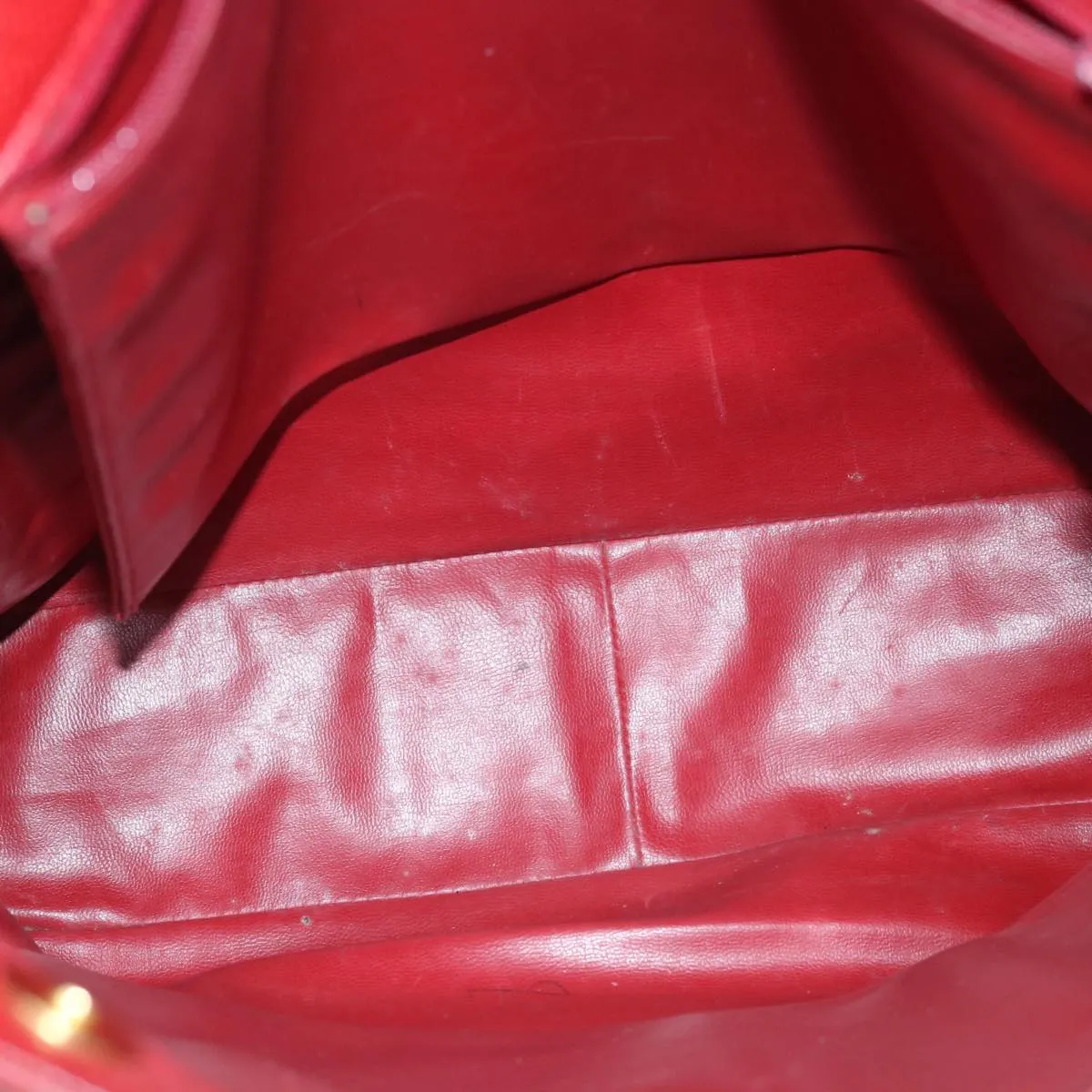 CHANEL Shoulder Bag Caviar Skin Red CC Auth bs11402