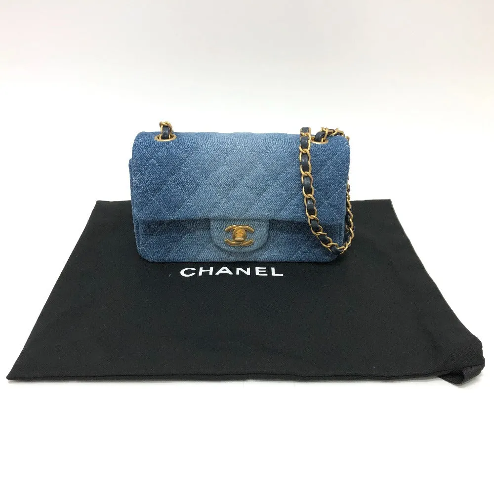 CHANEL Shoulder Bag denim blue Mini matrasse Women Used