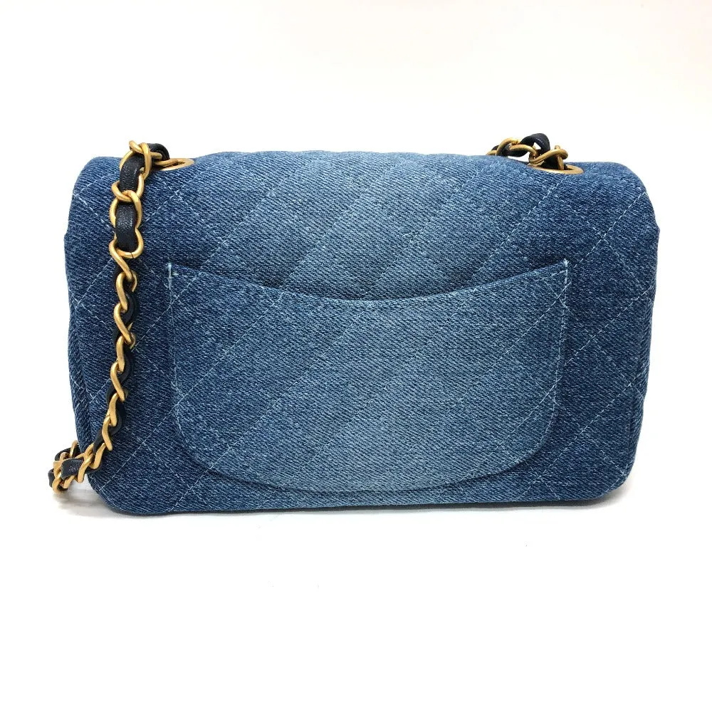 CHANEL Shoulder Bag denim blue Mini matrasse Women Used