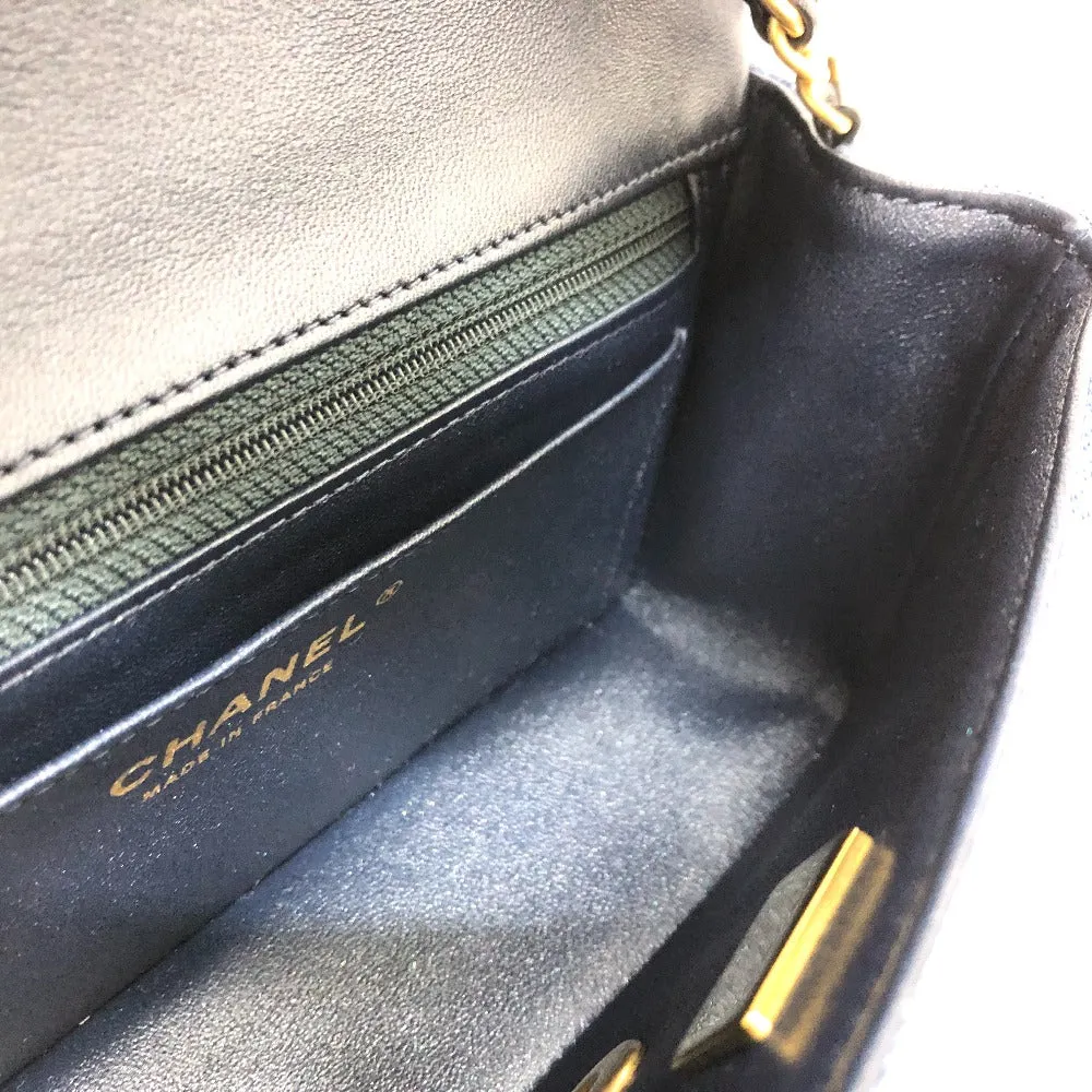CHANEL Shoulder Bag denim blue Mini matrasse Women Used