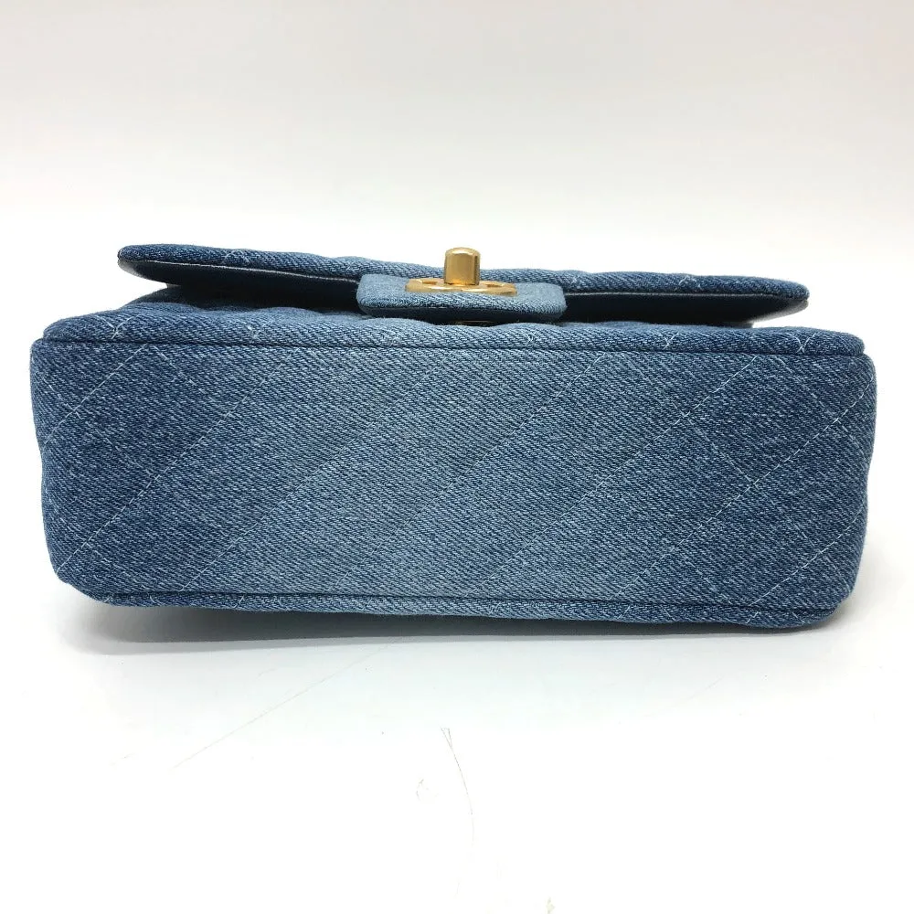CHANEL Shoulder Bag denim blue Mini matrasse Women Used