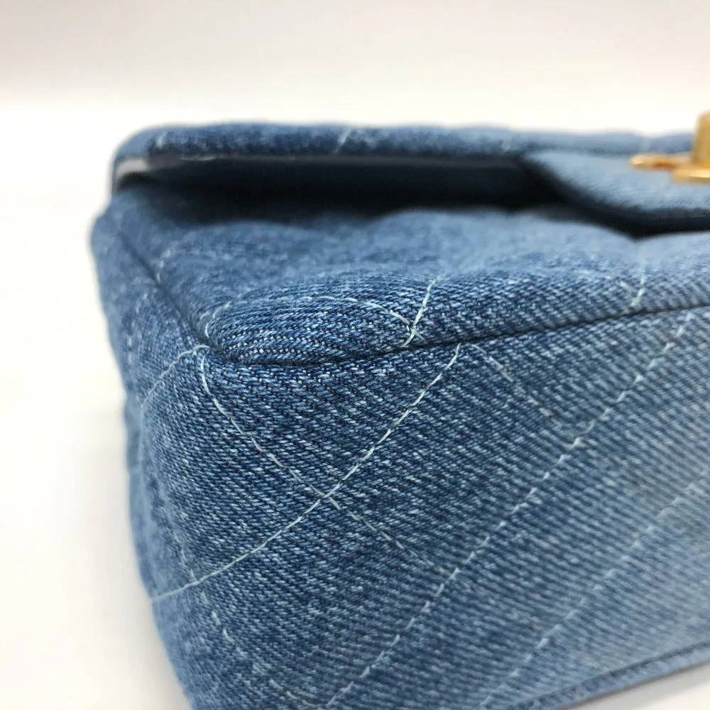 CHANEL Shoulder Bag denim blue Mini matrasse Women Used