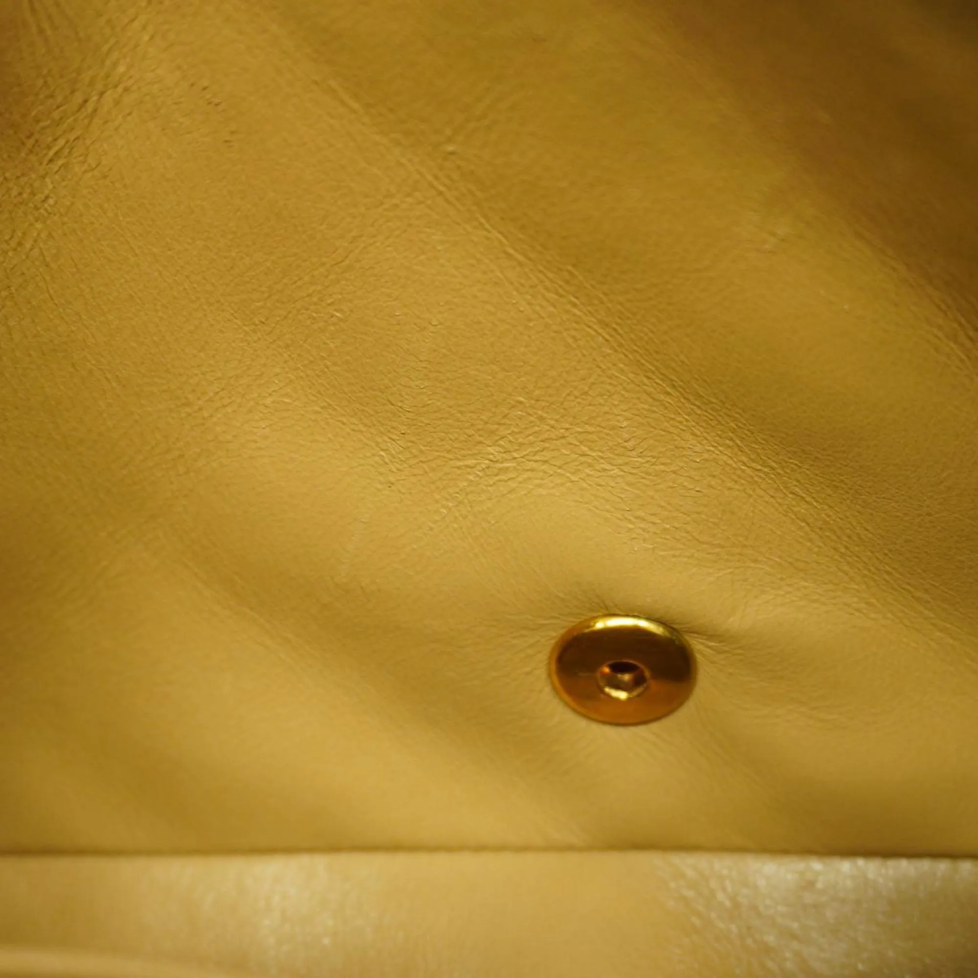 Chanel Shoulder Bag Diana Chain Lambskin Beige Women's