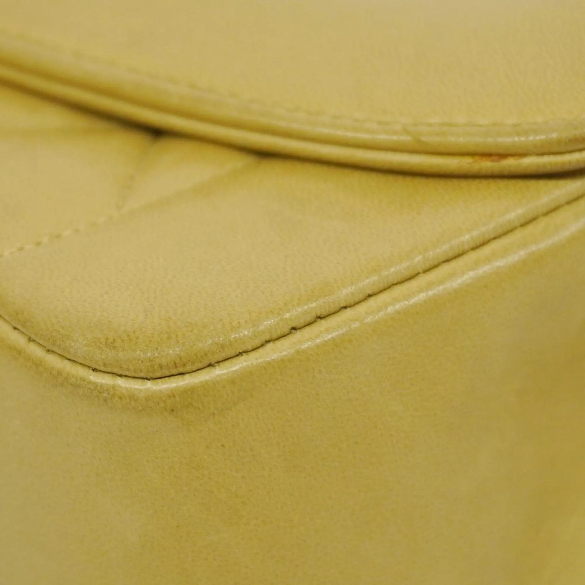 Chanel Shoulder Bag Diana Chain Lambskin Beige Women's
