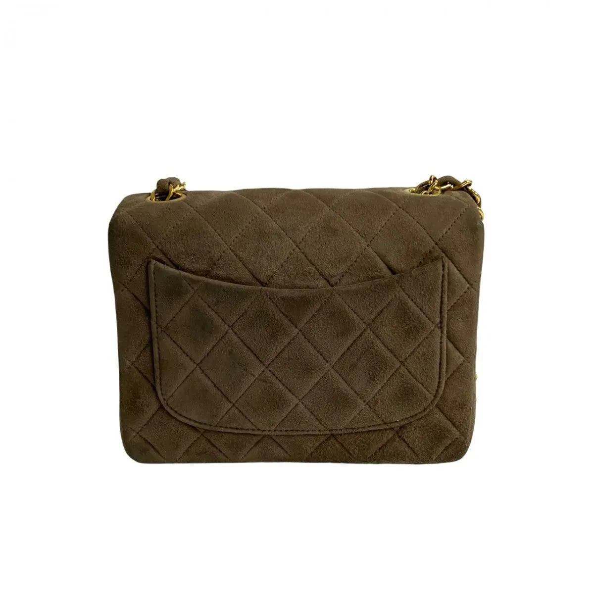 CHANEL Shoulder Bag leather beige COCO Mark Matrasse Women Used
