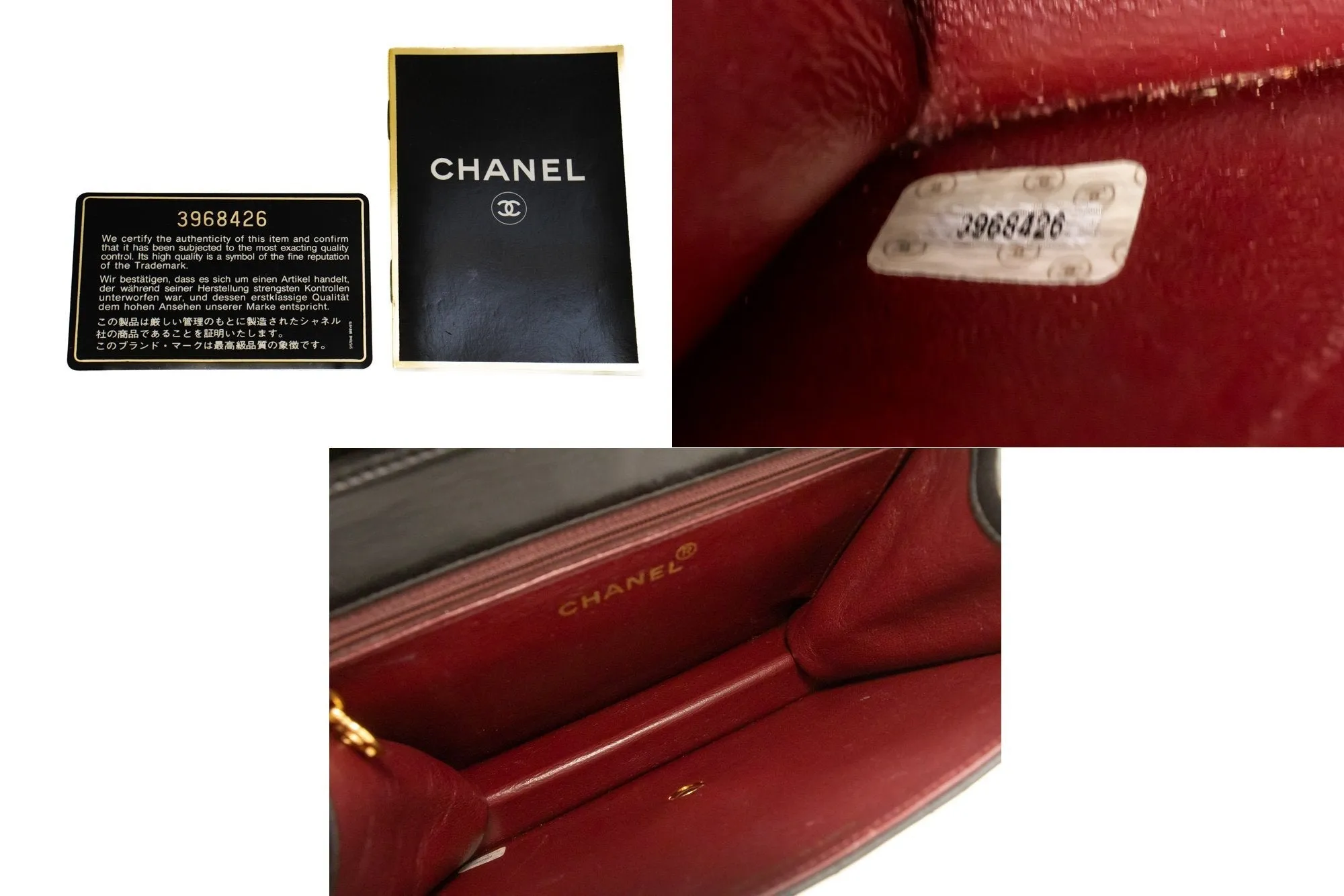 CHANEL Small Chain Shoulder Bag Clutch Black Quilted Flap Lambskin