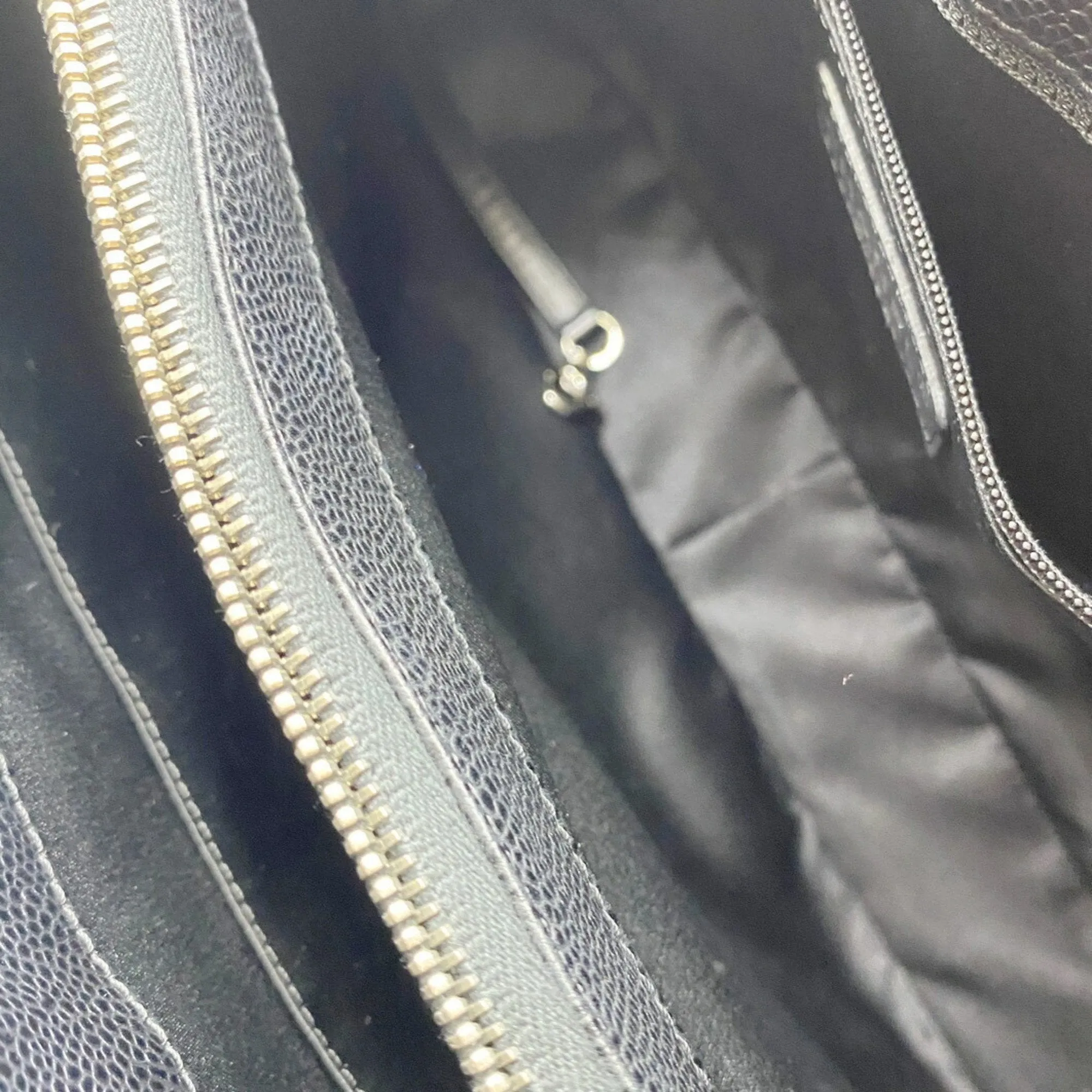 CHANEL Tote Bag GST Coco Mark Handbag Chain Shoulder Compatible Caviar Skin Black Women's