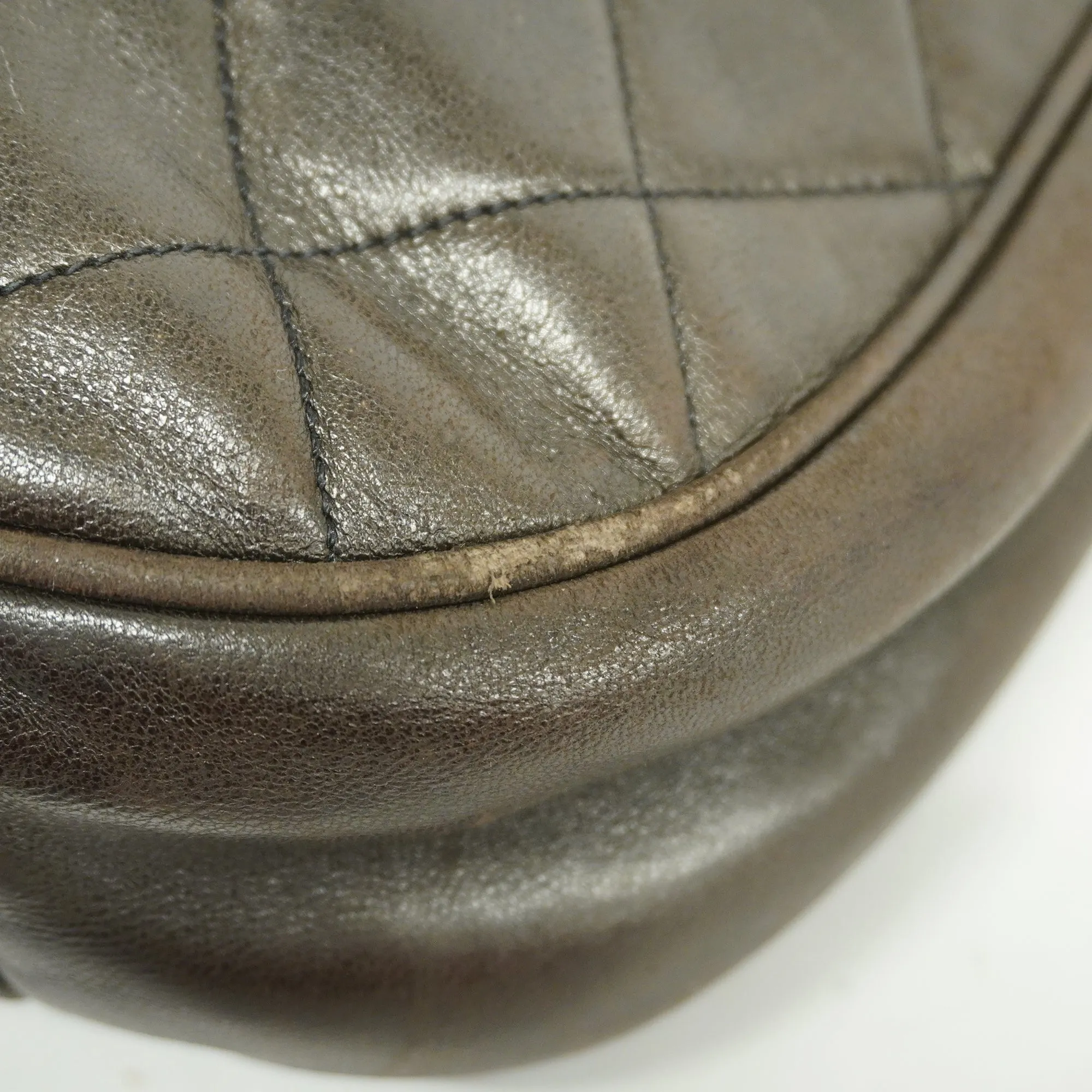 ChanelAuth  Matelasse Lambskin Women's Leather Shoulder Bag Black