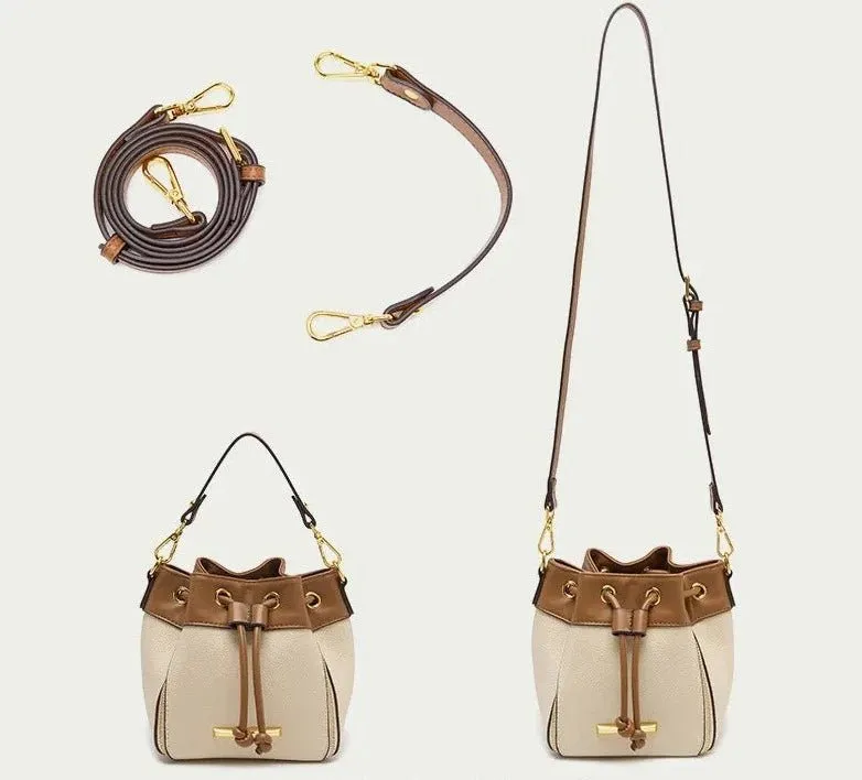 Chic Genuine Leather Designer Bucket Bag: New Fashion for Women