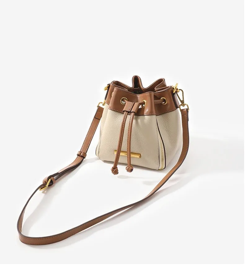 Chic Genuine Leather Designer Bucket Bag: New Fashion for Women