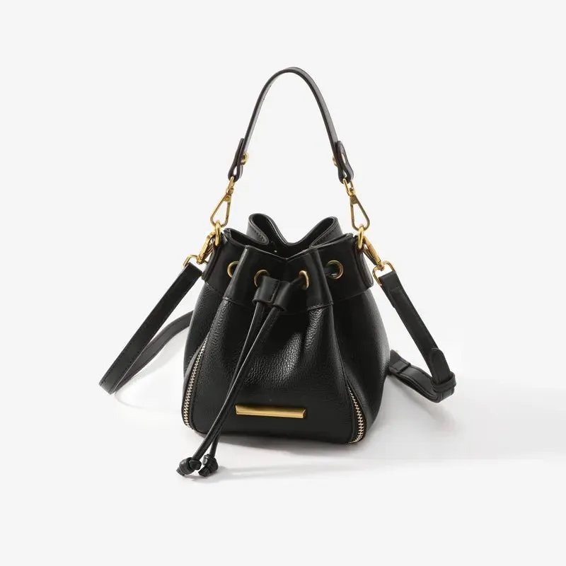 Chic Genuine Leather Designer Bucket Bag: New Fashion for Women