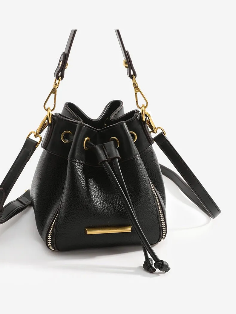 Chic Genuine Leather Designer Bucket Bag: New Fashion for Women