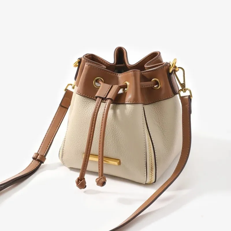 Chic Genuine Leather Designer Bucket Bag: New Fashion for Women