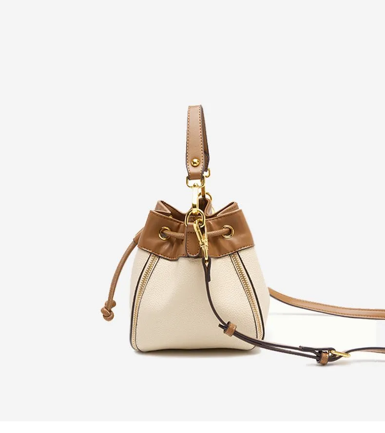 Chic Genuine Leather Designer Bucket Bag: New Fashion for Women