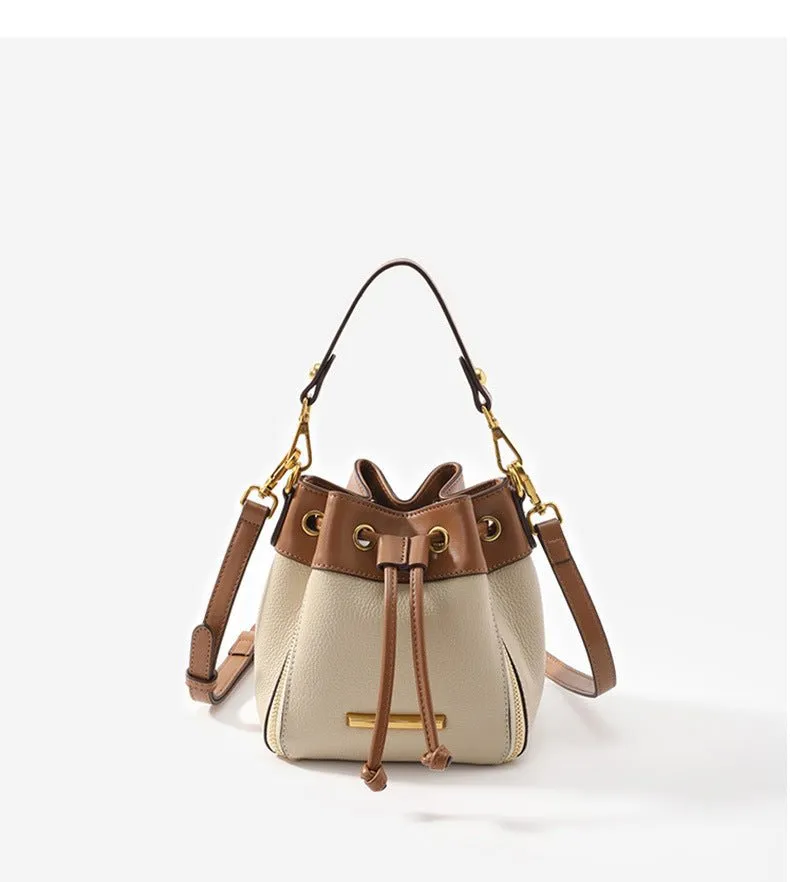 Chic Genuine Leather Designer Bucket Bag: New Fashion for Women