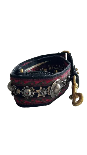 Christian Dior Canvas Embroidered Studded Bohemian Shoulder Strap